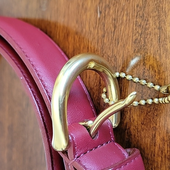 Coach Red Leather Belt - Picture 3 of 7